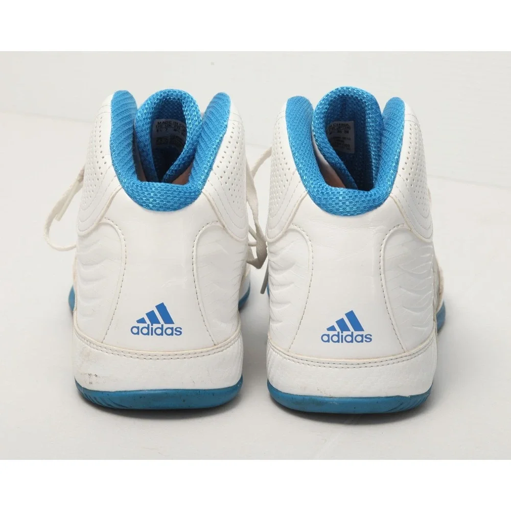 Adidas Commander TD 4 Men's 8.5 White Blue High Top Basketball Shoes
